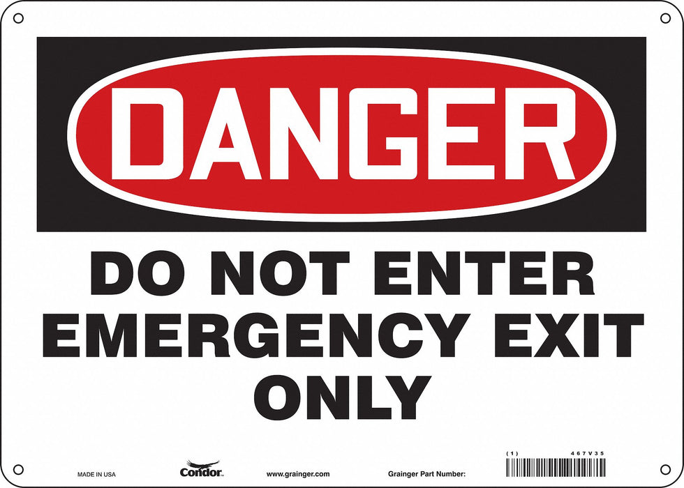 Safety Sign 10 in x 14 in Aluminum