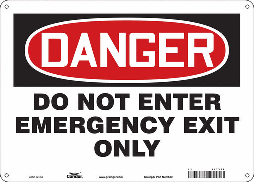 Safety Sign 10 in x 14 in Polyethylene