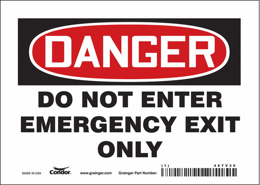 Safety Sign 5 in x 7 in Vinyl
