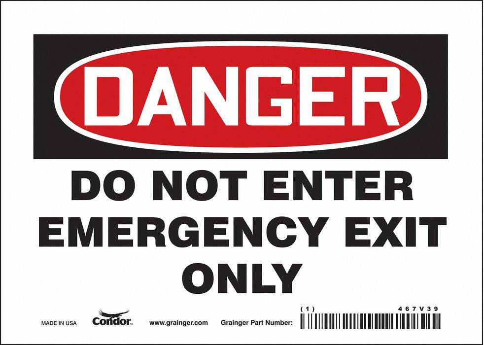 Safety Sign 5 in x 7 in Vinyl
