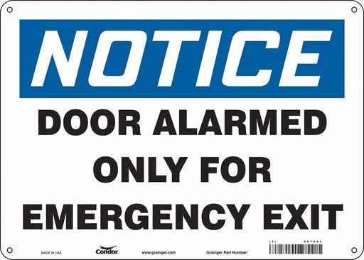 Safety Sign 10 in x 14 in Aluminum