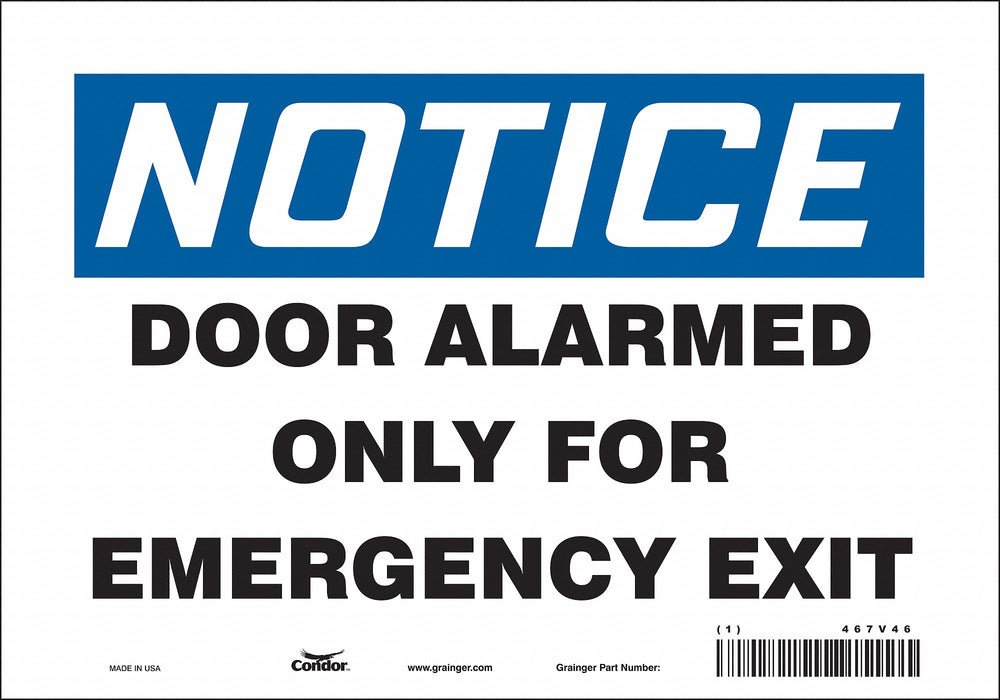 Safety Sign 7 in x 10 in Vinyl
