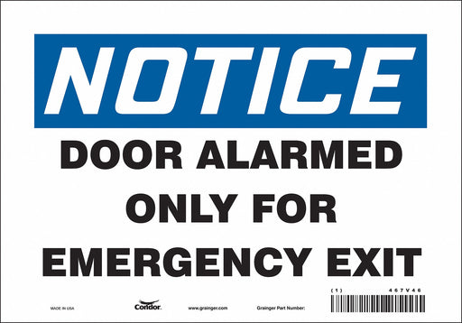 Safety Sign 7 in x 10 in Vinyl