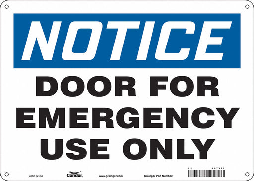 Safety Sign 10 in x 14 in Polyethylene