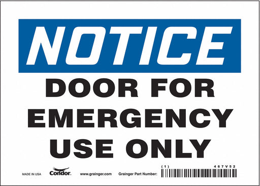 Safety Sign 5 in x 7 in Vinyl