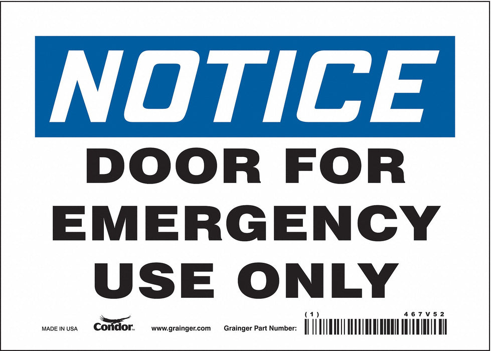 Safety Sign 5 in x 7 in Vinyl