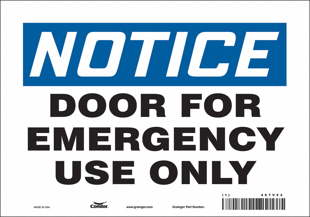 Safety Sign 7 in x 10 in Vinyl
