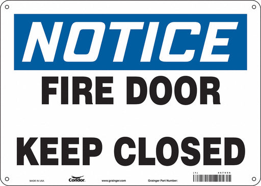 Safety Sign 10 in x 14 in Aluminum