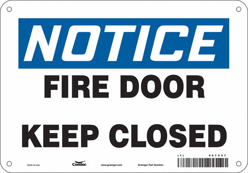 Safety Sign 7 in x 10 in Polyethylene