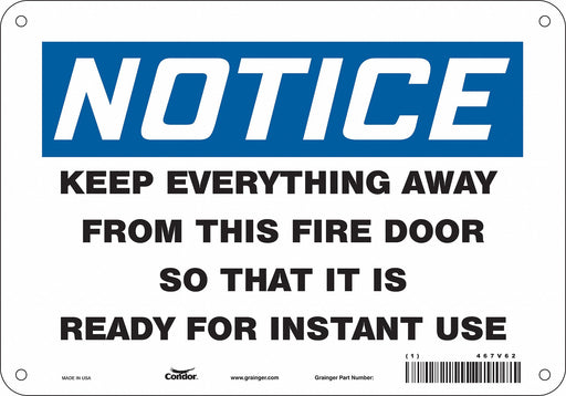 Safety Sign 7 in x 10 in Aluminum