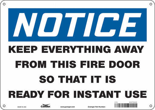 Safety Sign 10 in x 14 in Aluminum