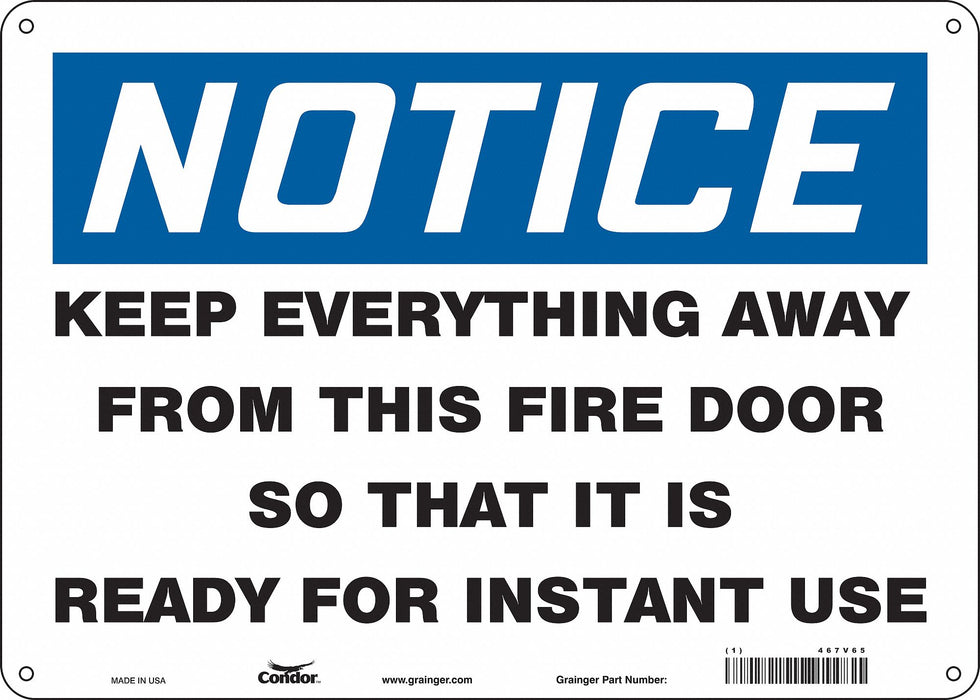 Safety Sign 10 in x 14 in Polyethylene
