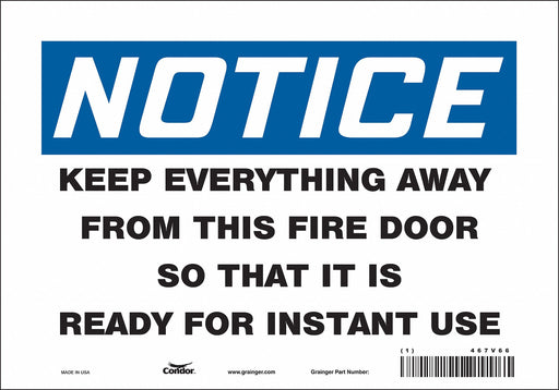 Safety Sign 7 in x 10 in Vinyl