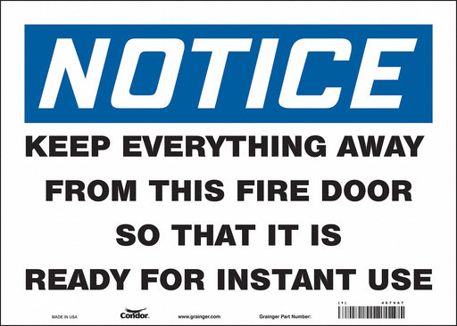 Safety Sign 10 in x 14 in Vinyl