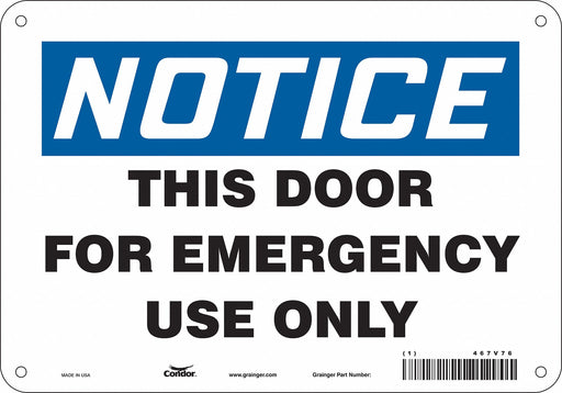 Safety Sign 7 in x 10 in Polyethylene