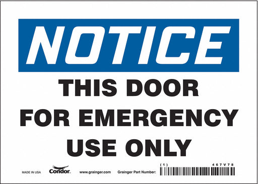 Safety Sign 5 in x 7 in Vinyl