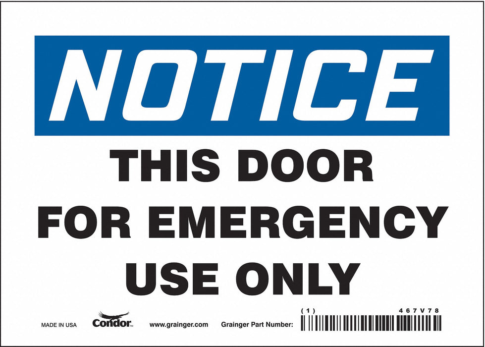 Safety Sign 5 in x 7 in Vinyl