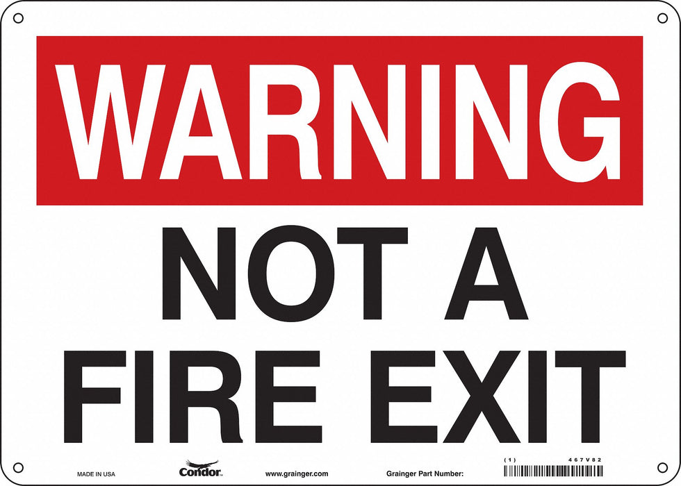 J9288 Safety Sign 10 in x 14 in Aluminum