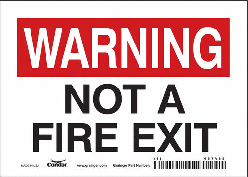 J9288 Safety Sign 5 in x 7 in Vinyl