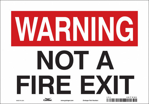 J9288 Safety Sign 7 in x 10 in Vinyl