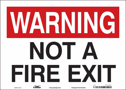 J9288 Safety Sign 10 in x 14 in Vinyl