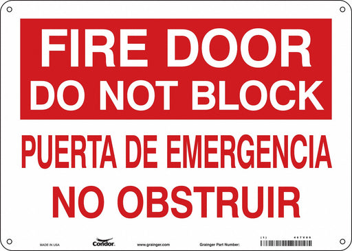 Safety Sign 10 in x 14 in Aluminum