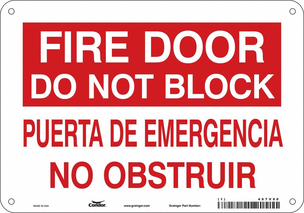 Safety Sign 7 in x 10 in Polyethylene