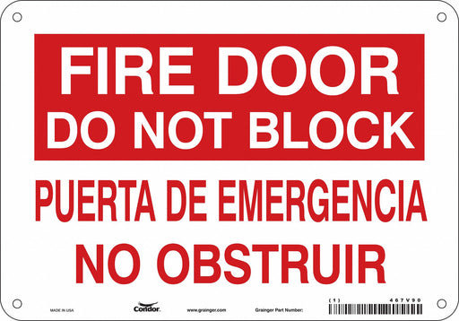 Safety Sign 7 in x 10 in Polyethylene
