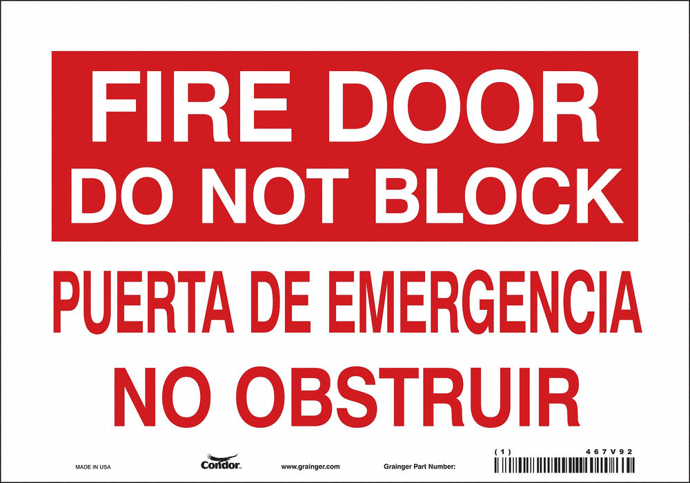 Safety Sign 7 in x 10 in Vinyl