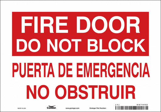 Safety Sign 7 in x 10 in Vinyl