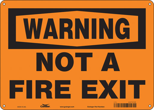 Safety Sign 10 in x 14 in Aluminum