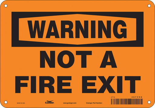 Safety Sign 7 in x 10 in Polyethylene