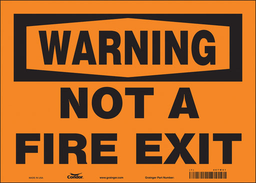 Safety Sign 10 in x 14 in Vinyl