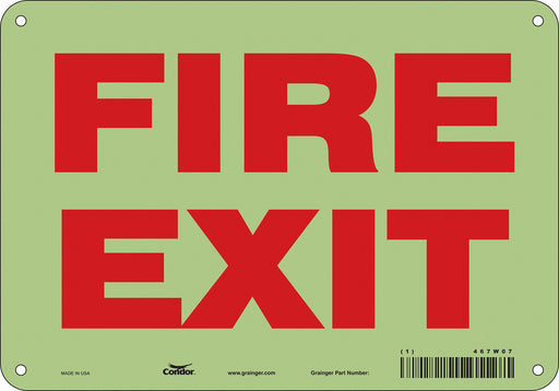 Safety Sign 7 in x 10 in Glow Vinyl