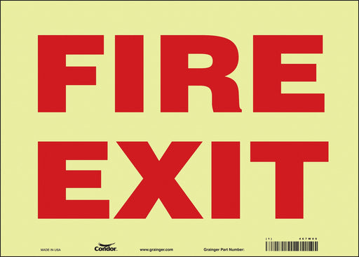 Safety Sign 10 in x 14 in Glow Vinyl