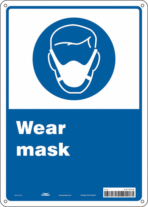 Safety Sign 14 in x 10 in Vinyl