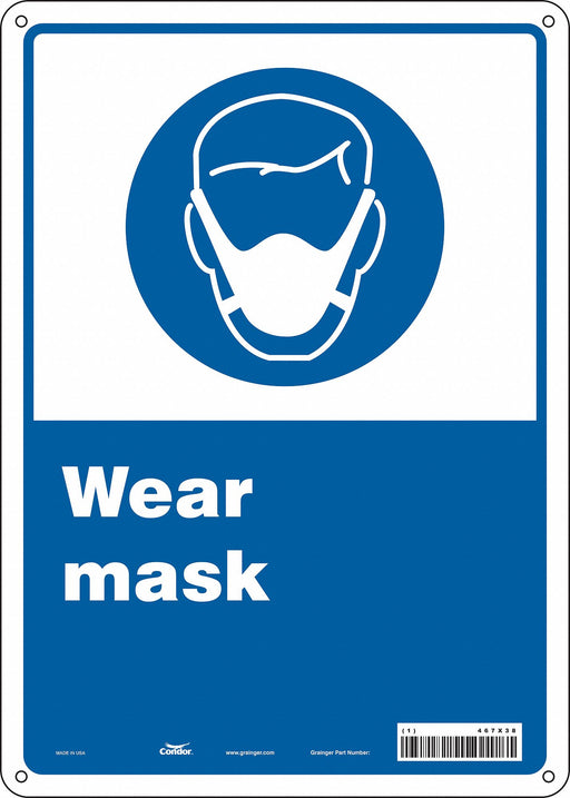Safety Sign 14 in x 10 in Vinyl