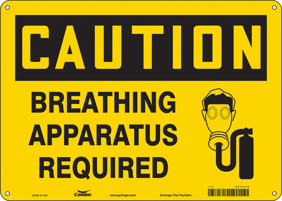 Safety Sign 10 in x 14 in Aluminum