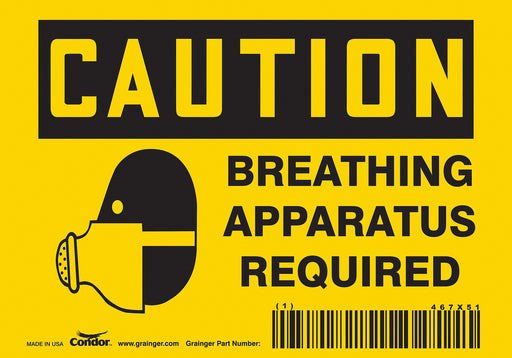 Safety Sign 3.5in x 5in Vinyl