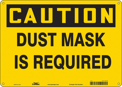 Safety Sign 10 inx14 in Polyethylene