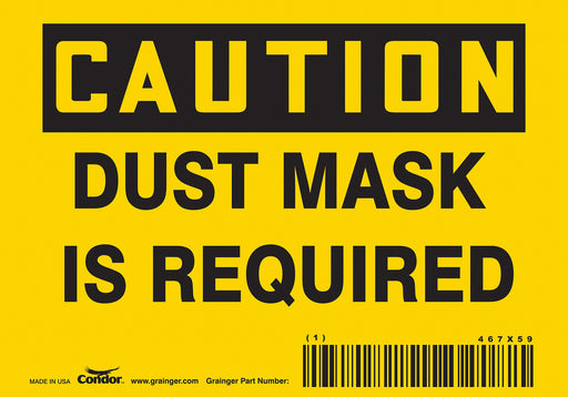 Safety Sign 3 1/2 inx5 in Vinyl