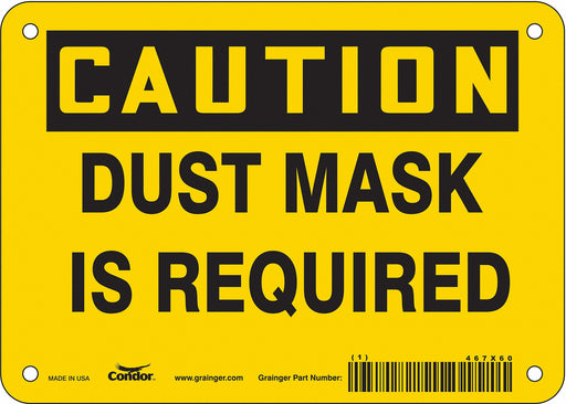 Safety Sign 5 inx7 in Vinyl