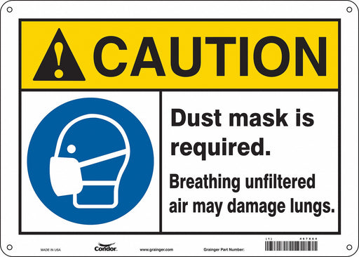Safety Sign 10 in x 14 in Aluminum