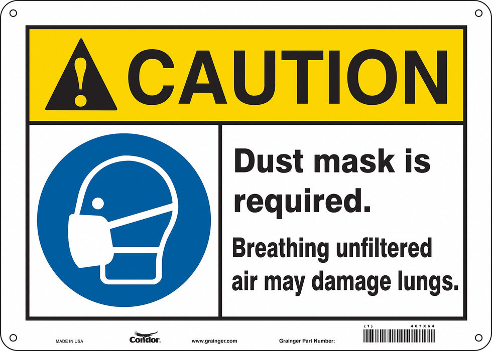 Safety Sign 10 in x 14 in Aluminum