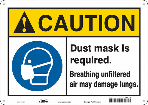 Safety Sign 10 inx14 in Polyethylene