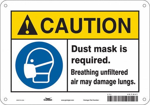 Safety Sign 7 inx10 in Vinyl