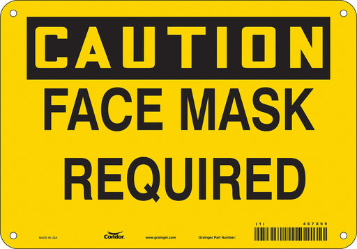 K0486 Safety Sign 7 in x 10 in Aluminum