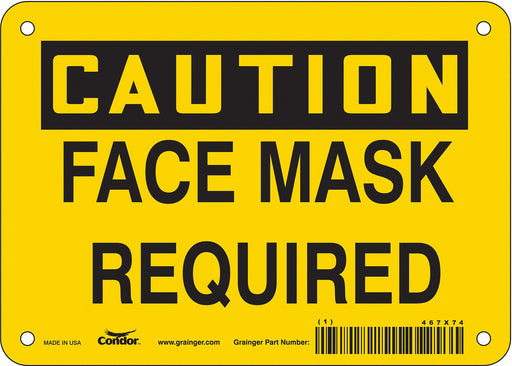 K0486 Safety Sign 5 inx7 in Vinyl