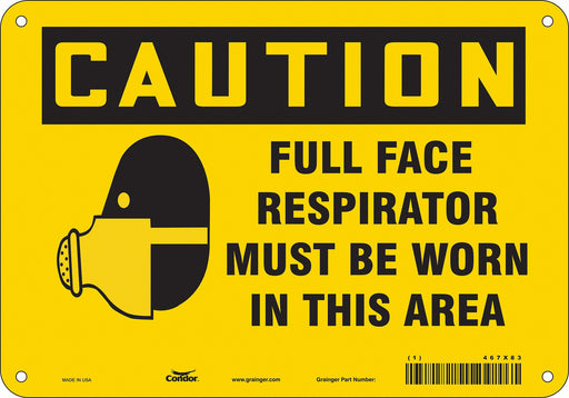 Safety Sign 7 in x 10 in Aluminum