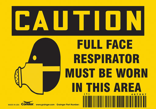 Safety Sign 3.5in x 5in Vinyl